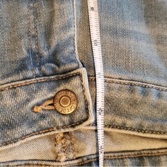 Loft The Girlfriend Mid Rise Curvy Sz 31R/12 Blue Jeans - Picture 5 of 10